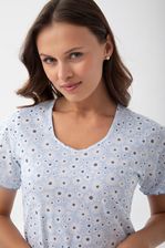 Zdjęcie Koszula damska LUNA kod 284 niebieska w stokrotki - Poddębice