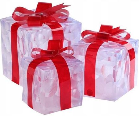 Pudełka Dekoracyjne Led Podświetlane Prezenty Pod Choinkę Dekoracja Paczka (AC044)