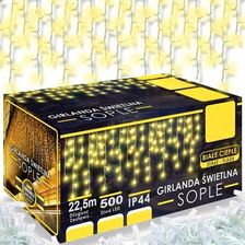 Springos Sople Lampki Choinkowe 500 Led 22,5M Zewnętrzne Światełka Świąteczne Flash