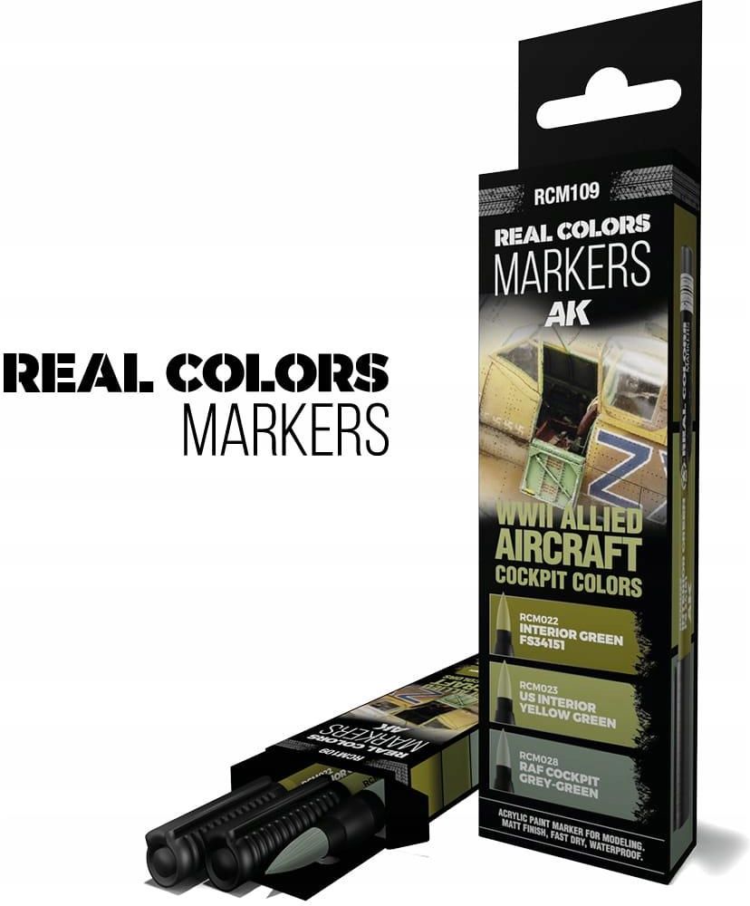 Zdjęcie Ak-Interactive Wwii Allied Aircraft Cockpit Colors Real Color Markers Ak Interactive Rcm10 AKRCM109 - Koszalin