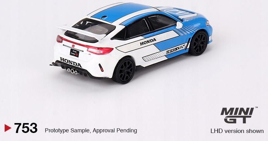Mini Gt Honda Civic Type R 3 Pace Car 2023 Blue White 1:64