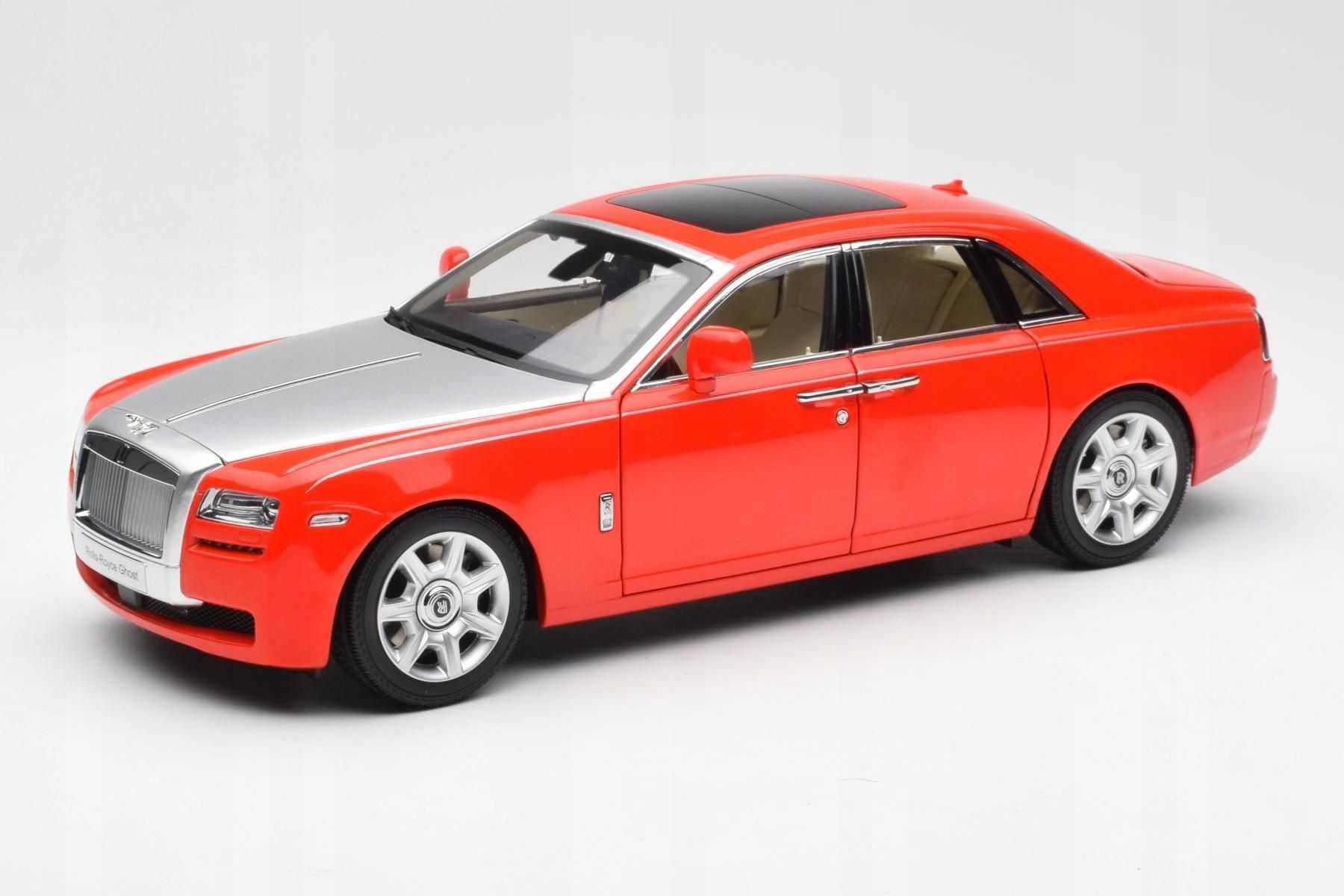 京商 ロールスロイス Rolls-Royce Ghost 1/18 スケール Kyosho Rolls-Royce Ghost Red & Silver 1 18 008802RS - Ceny i