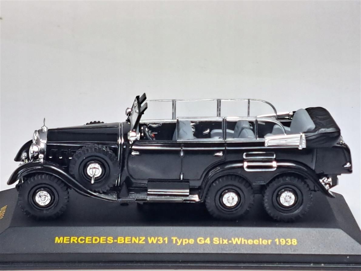 Mercedes G4 Cabrio W31 1938 Hellgrau Schwarz Modellauto 1:18 MCG