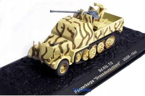 Modèle Réduit Militaire Altaya 1/72 - Sd.Kfz 7/2 Flak - Front De L'Est 1943 - Occasion