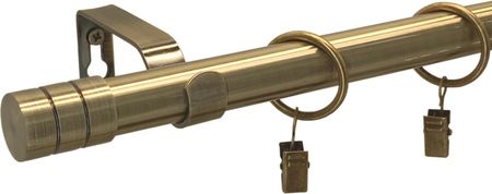 Estadeco Karnisz Metalowy Loft Fi 19mm Złoto Antyk Podwójny 240cm