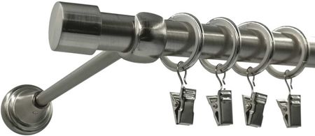Estadeco Karnisz Ścienny Metalowy Fi 19mm Nikiel Pojedynczy 400cm