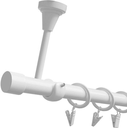 Estadeco Karnisz Sufitowy Metalowy Fi 19mm Biały Pojedynczy 180cm