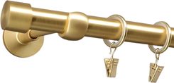 Estadeco Karnisz Ścienny Metalowy Fi 19mm Mosiądz Mat Pojedynczy 360cm