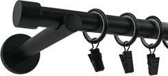 Estadeco Karnisz Ścienny Metalowy Fi 19mm Czarny Mat Pojedynczy 360cm