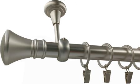 Estadeco Karnisz Sufitowy Metalowy Fi 25mm Satyna Pojedynczy 120cm