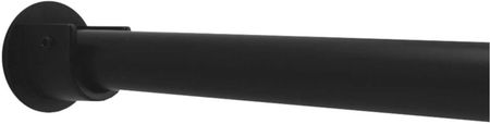 Estadeco Karnisz Wnękowy Lux Fi 19mm Czarny Mat Pojedynczy 200cm Bez Kółek