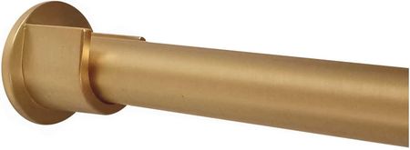 Estadeco Karnisz Wnękowy Lux Fi 19mm Mosiądz Mat Pojedynczy 120cm Kółko Ciche Z Żabką