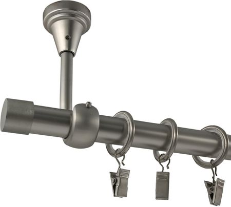 Estadeco Karnisz Sufitowy Metalowy Fi 19mm Satyna Podwójny 140cm