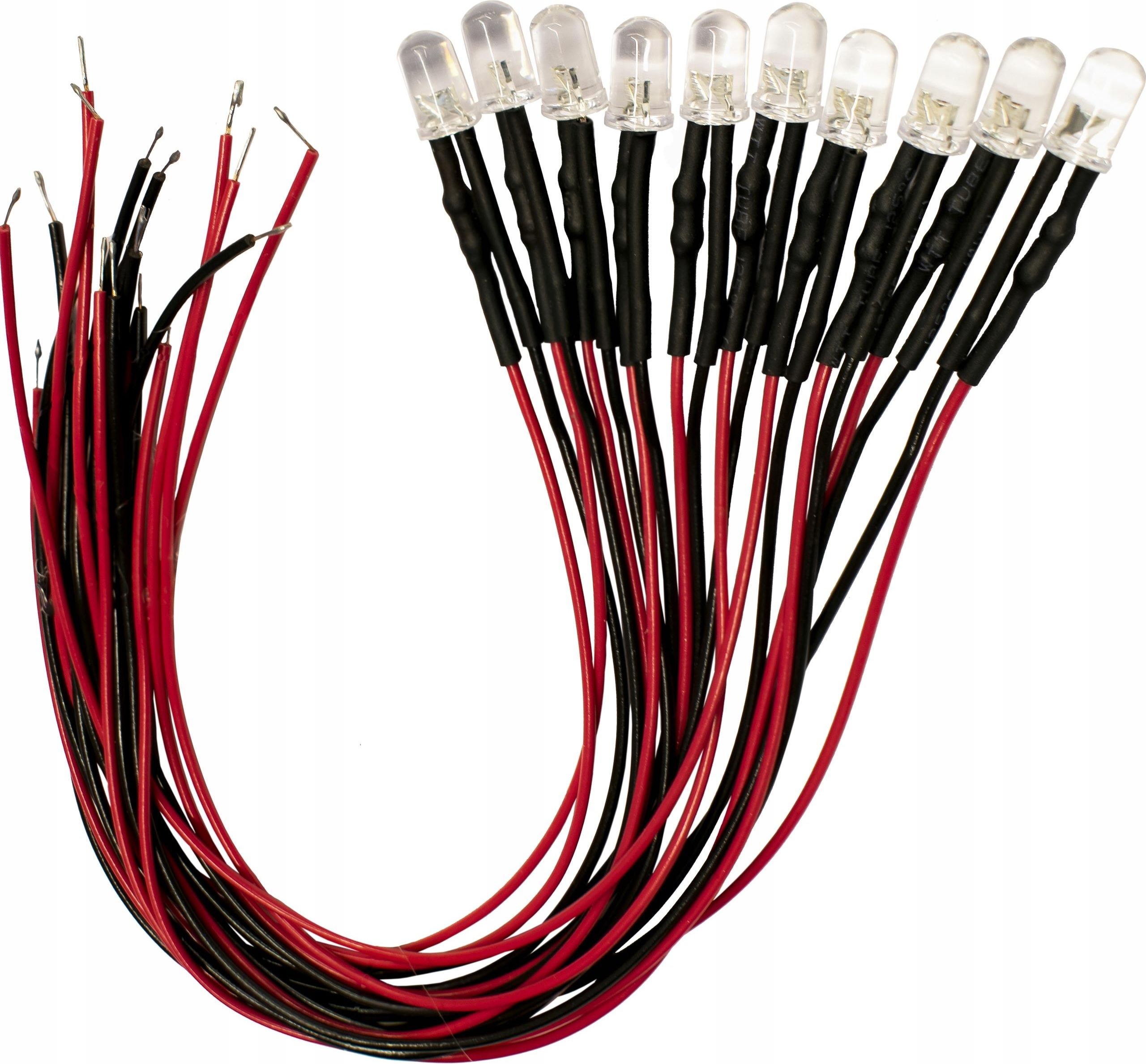 5 LED Verdi Lampeggianti Pre-cablati 3mm 12V - Per Segnalazioni
