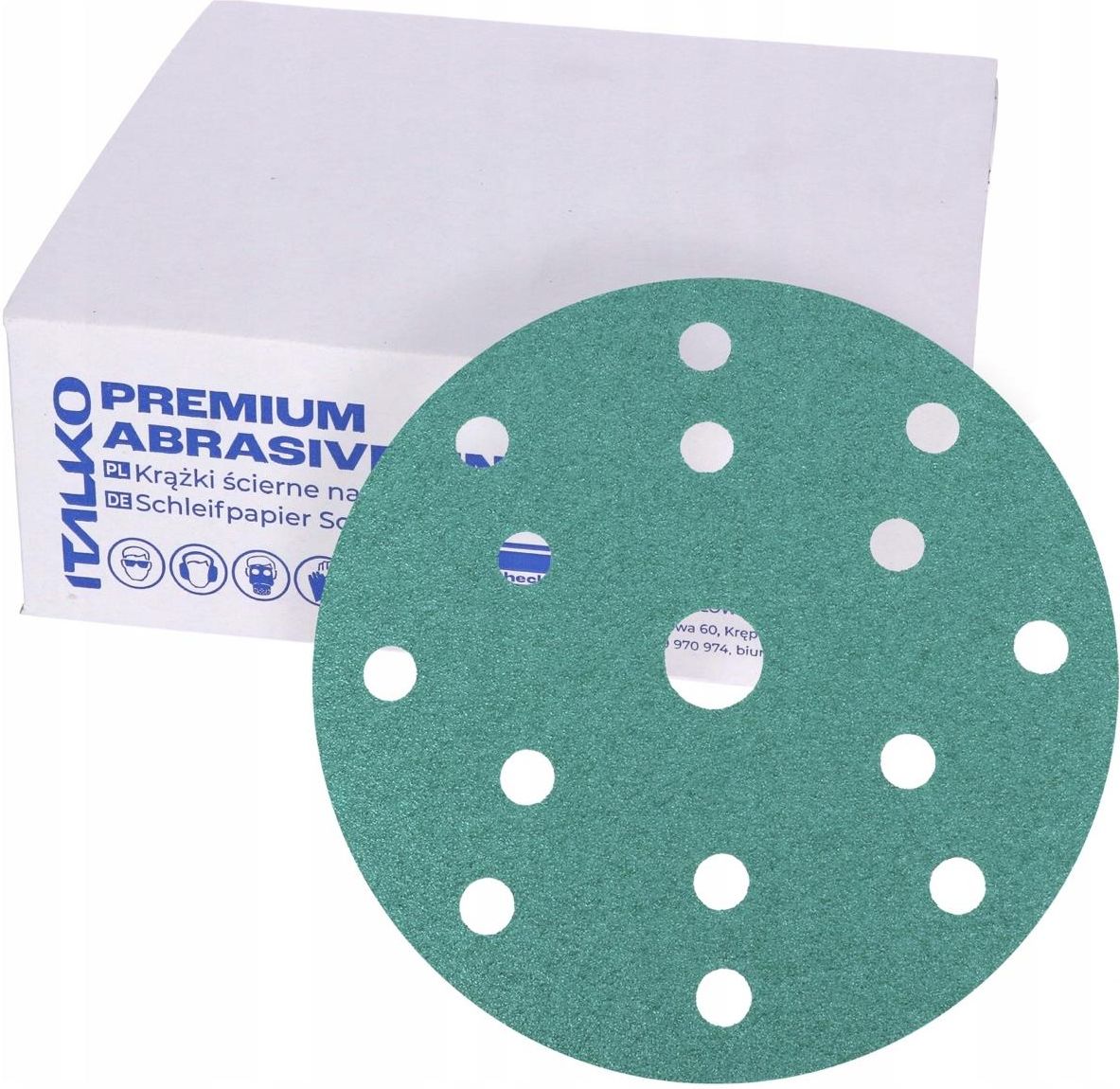 Italko Papier Ścierny 150MM 15H P1500 Krążek Rzep 50SZT 1753669849 ...