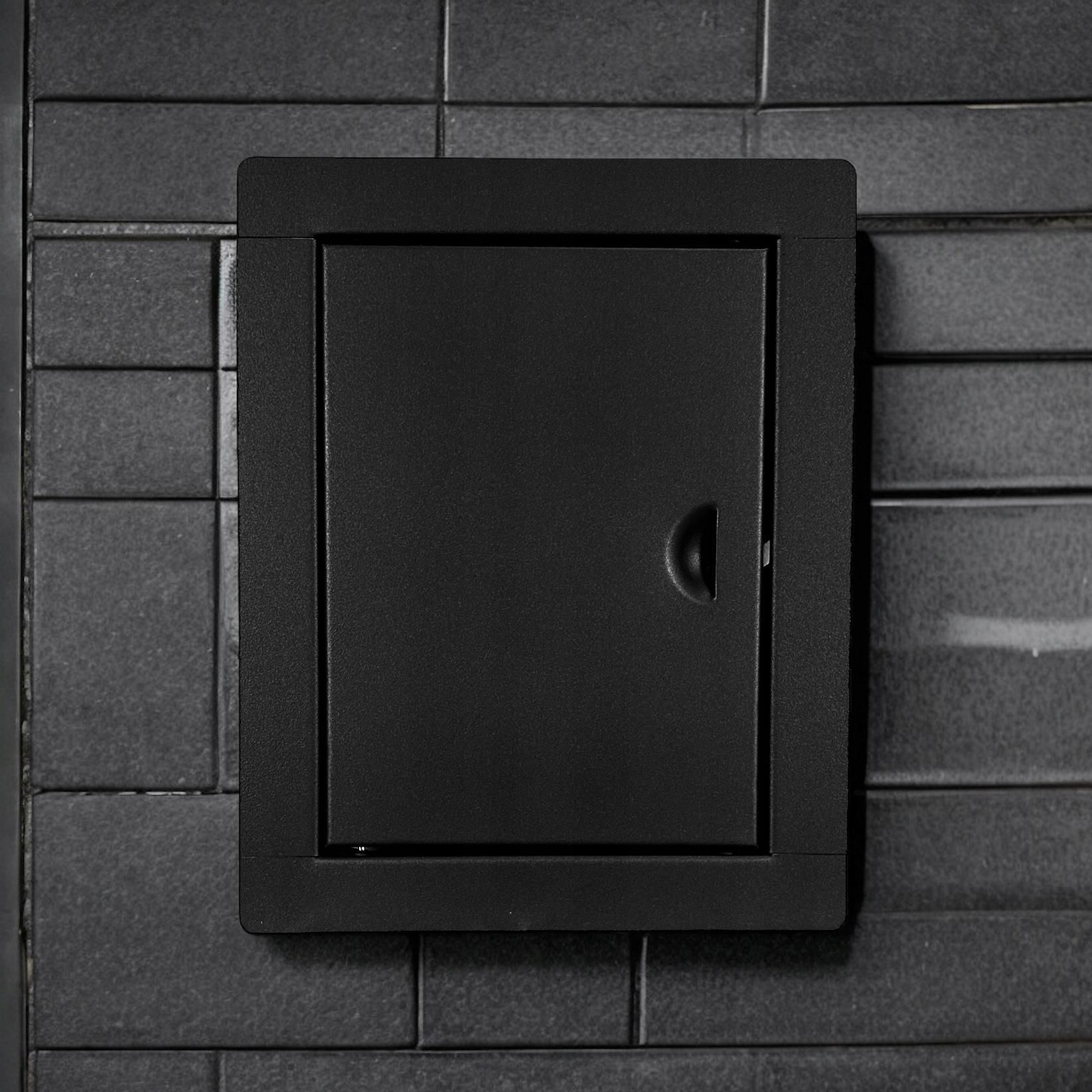 Drzwiczki Rewizyjne Czarne Metalowe Skrzynka Rewizja 50x60 Zatrzask drzwiczki-rewizyjne-czarne-metalowe-skrzynka-rewizja-50x60-zatrzask