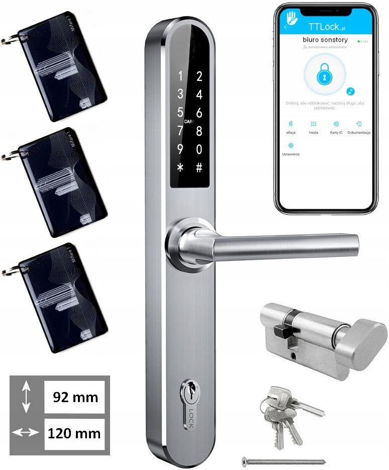 Hato Zamek Elektroniczny Cyfrowy Klamka Na Kody 92/120 1761972454