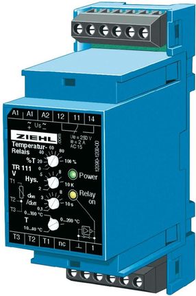 ziehl Elektroniczny czujnik i regulator temperatury TR 111 V T 24-240V DC/AC Pt 100