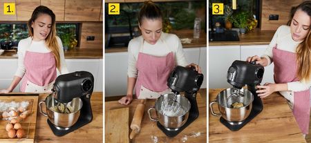Robot Kuchenny PLANETARNY Wielofunkcyjny 5,5L Mikser BLENDER 2200W + 43 el. - Yoer Astralo Pro KM04BK - DARMOWA DOSTAWA - Idź do sklepu - Zgarnij raba - zdjęcie 3