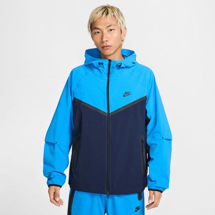 Męska kurtka z tkaniny z zamkiem na całej długości Windrunner Nike Tech - Niebieski