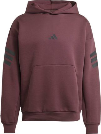 Bluza z kapturem męska adidas FUTURE ICONS 3-STRIPES bordowa JD4857