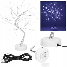 Springos Choinka Drzewko Świąteczne Ozdobne 90 Led 45Cm Świecące Na Prąd Zimny Biały (Cl0861)