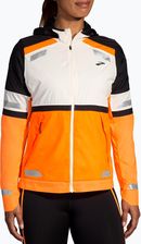 Kurtka Do Biegania Damska Brooks Run Visible 2.0 Ecru/Fluoro Flash/Black