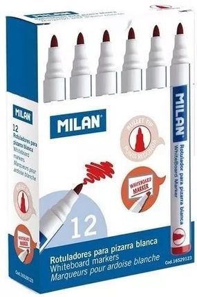 Milan Marker Do Tablic Okrągły Czerwony 12Szt.
