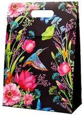 Zdjęcie Incood Mała Torebka Prezentowa Czarna W Kolorowe Kwiaty Z Kolibrem - Bychawa