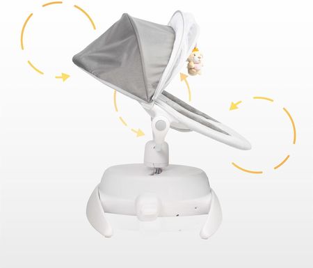 Caretero OPTI Elektryczny Bujaczek leżaczek 360 na pilota Beige BABY SHOWER - zdjęcie 2