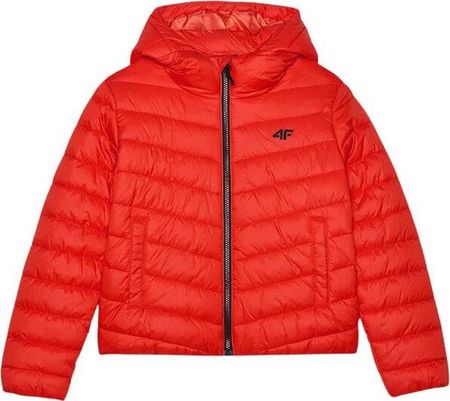 Kurtka puchowa dla chłopca 4F M460 pomarańczowa 4FJWAW24TDJAM460 70S