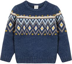 Zdjęcie SWETER CHŁOPIĘCY WZORZYSTY GRANATOWY MELANŻ 92 CM COOL CLUB - Gniezno