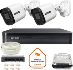 Zdjęcie Bcs Zestaw Monitoringu Ip Basic 2X Kamera Bcs-B-Tip15Fr3(2.0) Rejestrator Z Dyskiem 1Tb (Z49087B2) - Żywiec