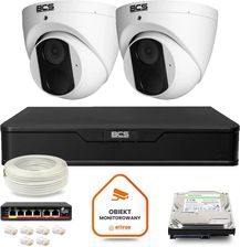 Zdjęcie Bcs Zestaw Monitoringu Ip Point 2X Kamera Bcs-P-Eip14Fsr3 Rejestrator Z Dyskiem 1Tb (Z48897T2) - Kąty Wrocławskie