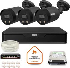 Zdjęcie Bcs Zestaw Monitoringu Ip Point 3X Kamera Bcs-P-Tip28Fwr3L2-Ai2-G Rejestrator Z Dyskiem 1Tb (Z49450B3) - Pionki