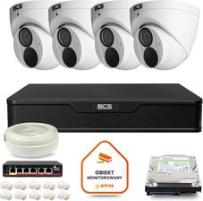 Zdjęcie Bcs Zestaw Monitoringu Ip Point 4X Kamera Bcs-P-Eip28Fwr3-Ai2 Rejestrator Z Dyskiem 1Tb (Z49052T4) - Świdnica
