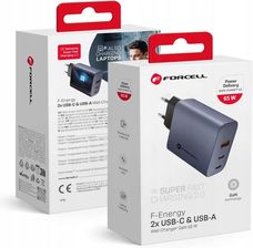 Forcell F Energy Ładowarka Sieciowa Gan 65W Z Portami 2X Usb C I A