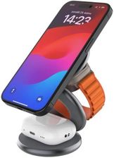 Fixed Magpowerstation Round 3In1 Foldable Wireless Charger Grey