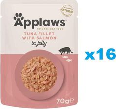Applaws Natural Cat Food Pouch Tuna Fillet With Salmon In Jelly Karma Mokra W Galaretce Filet Z Tuńczyka Z Łososiem 16X70G