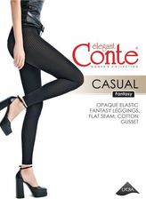 Conte Casual – Grube Legginsy 100 Den z Prążkowanym Wzorem