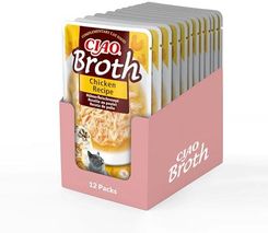 Inaba Ciao Rosół z kurczaka, mokra karma dla kotów - zdrowy, smaczny bulion ze sznurkami kurczaka - 12 worków x 40 g