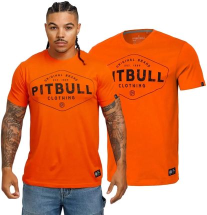 Koszulka Pit Bull Ultra Light Weight 140 Basic Pitbull CO. '25 - Pomarańczowa • RATY 0% | Kup dziś i zapłać za 30 dni | GRATIS WYSYŁKA | ZWROT DO 100