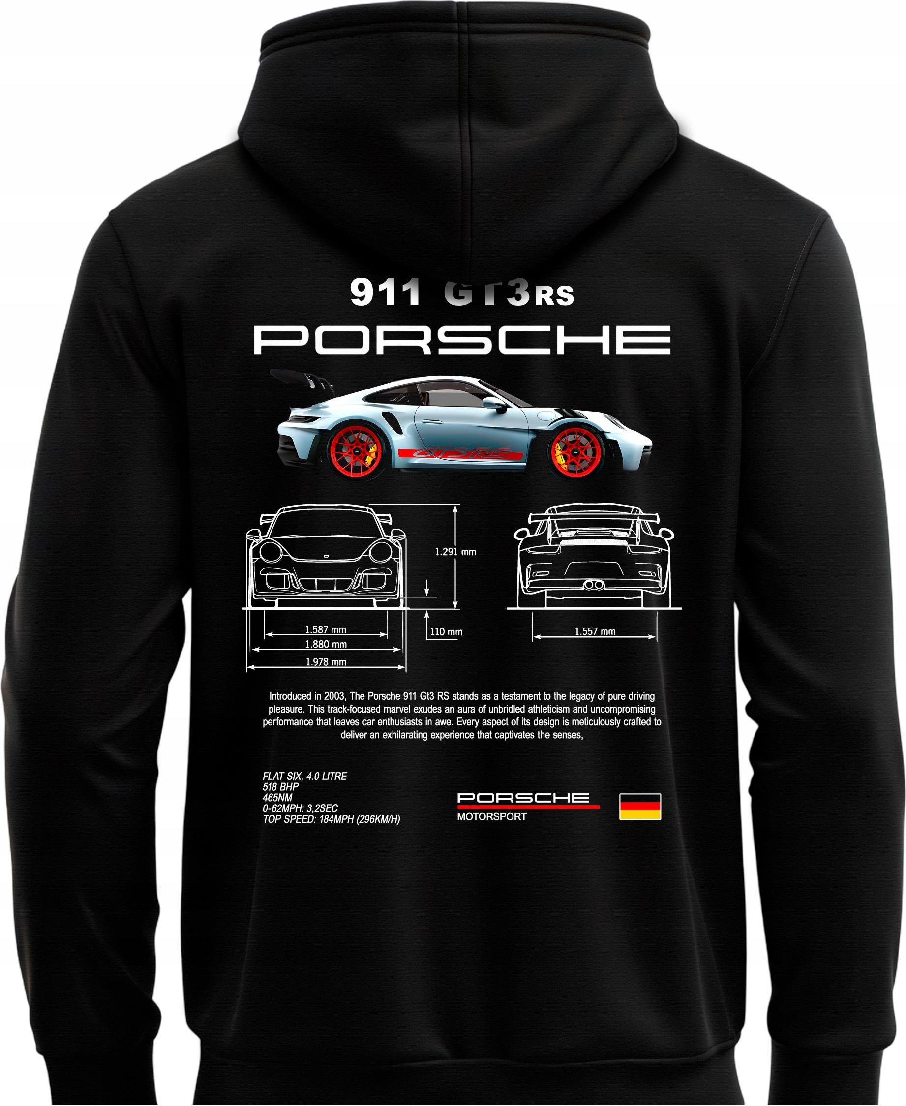 Bluza Z Kapturem Porsche 911 Gt3 Rs, Porsche Motorsport, Rozmiar 2xl 