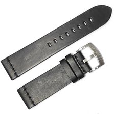 Atlantic - Paski Skórzany pasek do zegarka 23 mm CZ-23 9623 87461 czarny