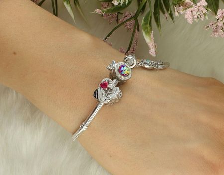 Charms Moments srebrny 925 serce matka z dzieckiem DIA-CHA-IM0110524CH-925 - zdjęcie 2