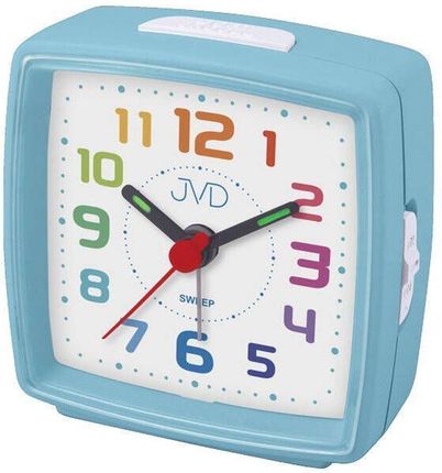 Budzik dziecięcy JVD cichy mechanizm kolorowe cyfry SRP2811.4 błękitny