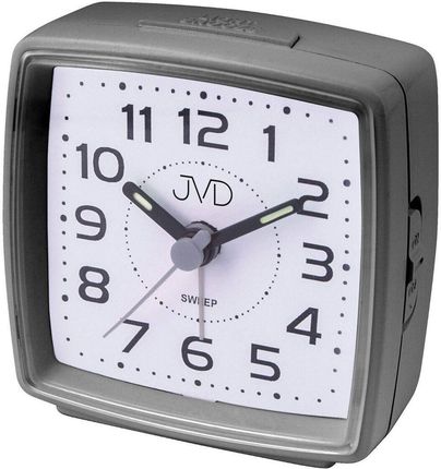 Budzik klasyczny JVD cichy mechanizm drzemka SRP28.4 szary