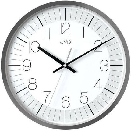 Zegar ścienny JVD 33 cm z cichym mechanizmem HX8019.2 szary