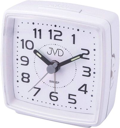 Budzik klasyczny JVD cichy mechanizm drzemka SRP28.1 biały