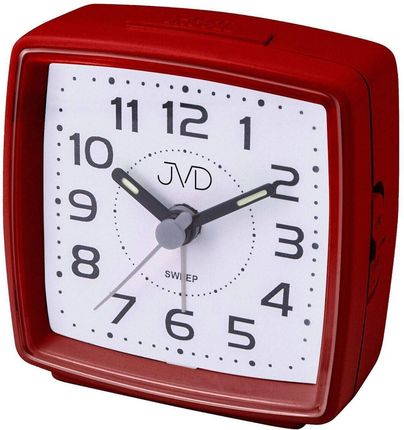 Budzik klasyczny JVD cichy mechanizm drzemka SRP28.2 czerwony